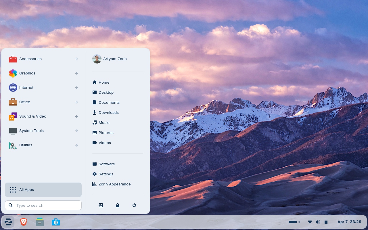 Zorin OS 18 desktop