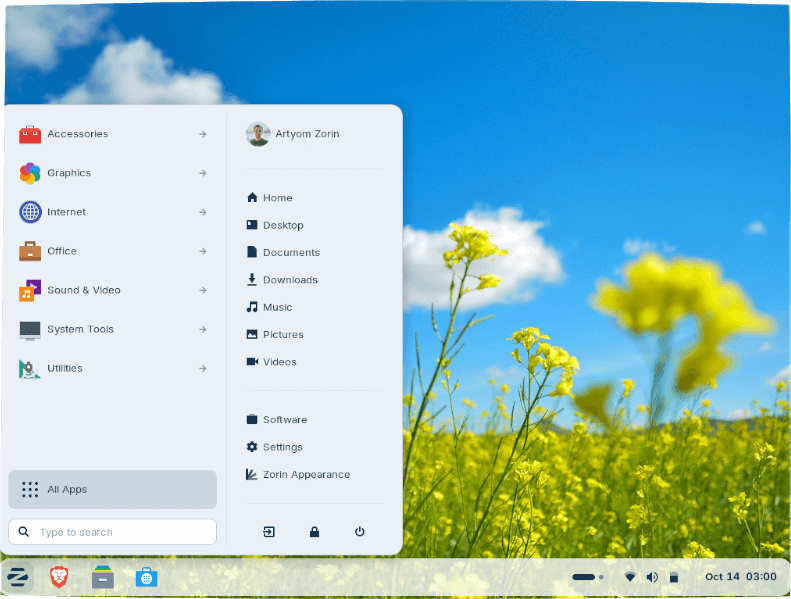 Zorin OS desktop