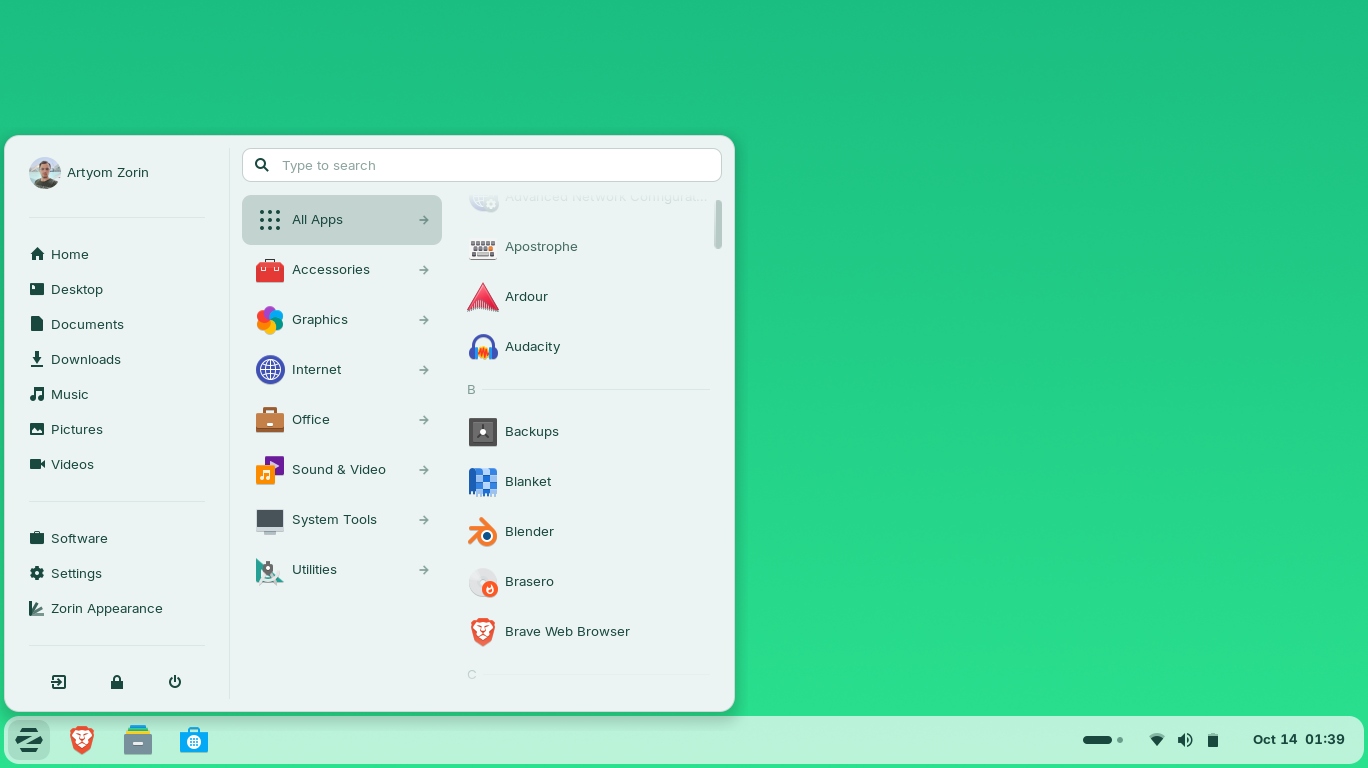Linux Mint-like layout
