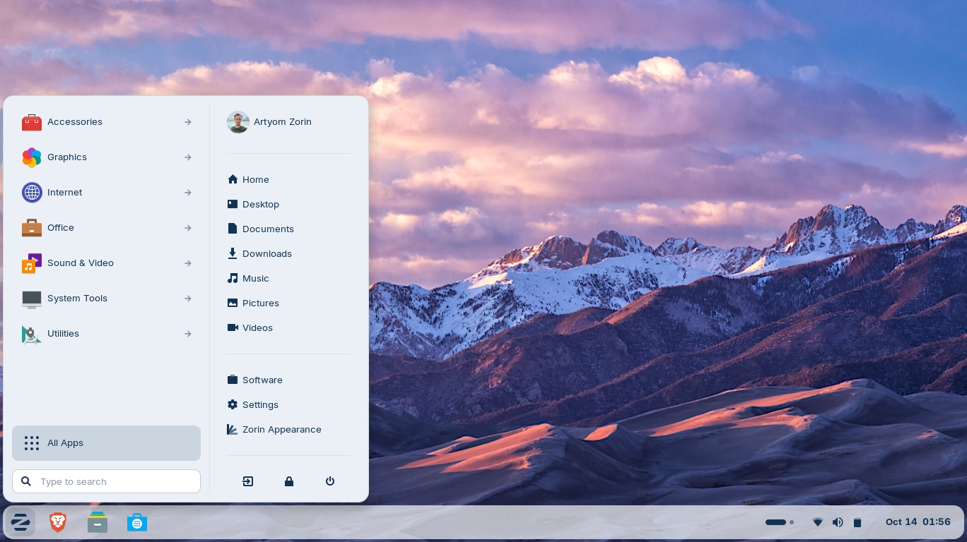 Windows-like layout